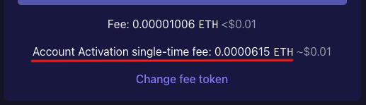 Activation fee