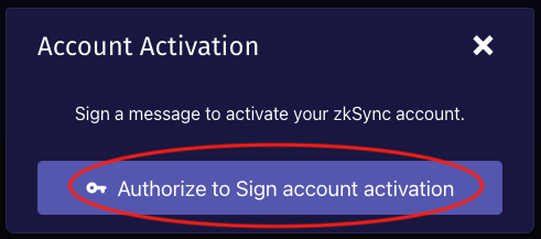 Account activation authorize