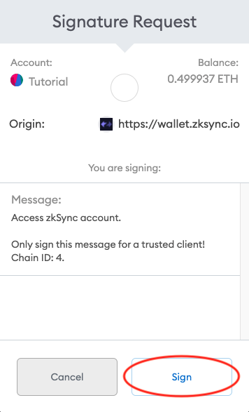 Signature request