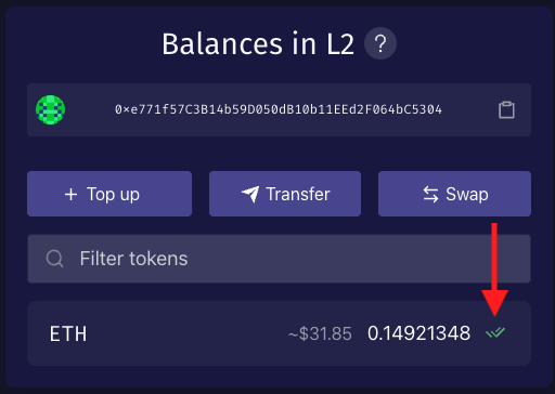 Send to Ethereum verified